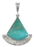 Authentic Sterling Silver and Turquoise Inlay Southwestern Pendant Jewelry VX55675
